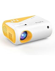 Mini Projector, AuKing 2022 Upgraded 1080P Supported Outdoor Projector, Projector for Outdoor Use Compatible with HDMI, USB, Laptop, iOS and Android Phone