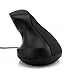 Ergonomic Vertical Mouse Optical USB Wired Mice 1600 DPI 5 Buttons Gaming Mouse for Laptop Computer with 5.58ft Cord (for Small Hands) - Black