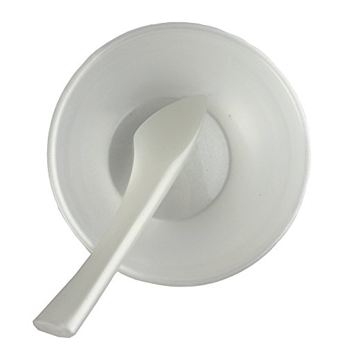 Popfeel DIY Mask Essentials,Mixing Bowl with Cosmetic Spatula,Face Treatment Brush,Pack of 12 Compressed Paper,1 Pair Mini Sample Jars with Lids - Thumbnail 5