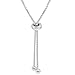 Hoops & Loops Sterling Silver Blue Cubic Zirconia Evil Eye Pull String Adjustable Bracelet