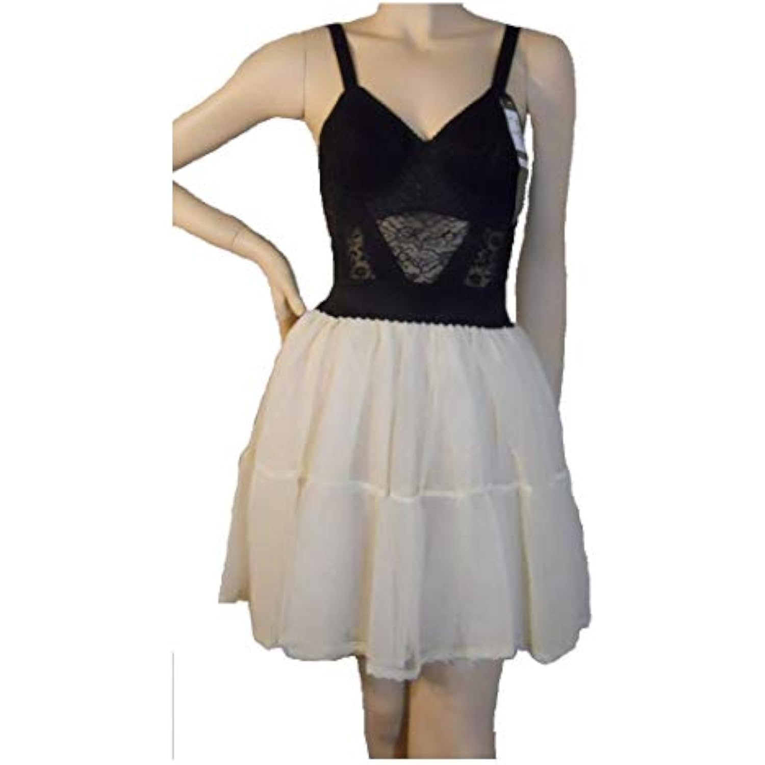 rago corset dress Rago 7000 Lacette Corset Dress Burlesque Tulle, Black & Champagne, Regular,  M