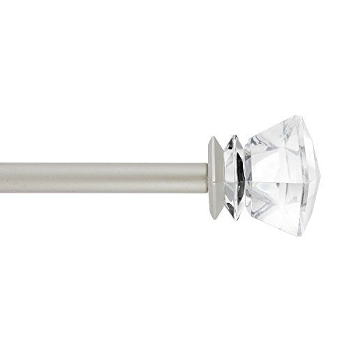 Diamond in Silver, Curtain Rod by Sheffield Home, 66 to 120-Inch