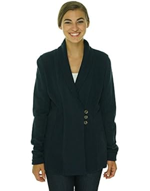 Women's Button Front Ribbed Cardigan