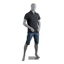 Maniquie Maniquí de Cuerpo Entero Hombre Fibra De Vidrio Color Gris
