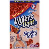 Wyler's Light To Go Drink Mix, Raspberry, .41 Ounces (Pack of 12)