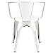 POLY & BARK EM-113-WHI-X4-A Trattoria Arm Chair, Set of 4 White