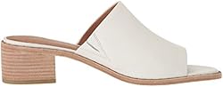 Frye Women's Cindy Mule Heeled Sandal, White, 6 M US