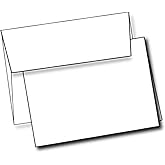 Heavyweight White Blank Cards With White Envelopes 4.25"x5.5" Greeting Cards Blank Cards And Envelopes Printable Note Cards With Corresponding Envelopes (50 Pack)