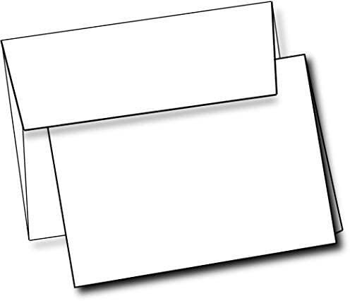 Photo 1 of Heavyweight White Blank Cards With White Envelopes 4.25"x5.5" Greeting Cards Blank Cards And Envelopes Printable Note Cards With Corresponding Envelopes (50 Pack)