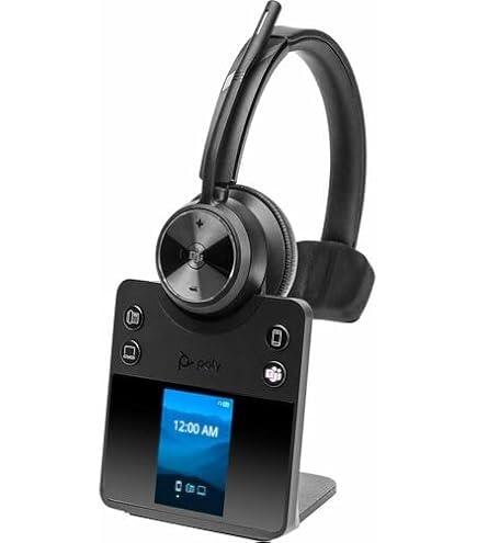Poly Savi W8210 DECT Headset – Monaural, Mit USB, Bis Zu 13 Stunden Akkulaufzeit – Fürs Büro & Homeoffice