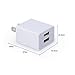 Charger Block, FiveBox 3 Pack USB Wall Charger Brick Base 2.1Amp Dual Port Charger Box Cube Travel Charging Plug for iPhone X/8/7/6, 7/6s Plus, iPad Air, Samsung Galaxy S7 S6, Android, HTC, Nexus, LG