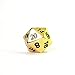 YSECTL Solid Metal Gold D20 5 Piece Polyhedral Dice Set - D&D RPG Pathfinder