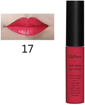 Niwota 22 Colors to Choose Magic Smudge-proof Long Lasting Liquid Lip Gloss Soft Matte Lip Cream Lipstick Sexy Beauty Makeup (#17)