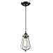 CLAXY® Ecopower Vintage Style Industrial Oil Rubbed Bronze Hanging Light Mini Pendant Wire Cage Lamp