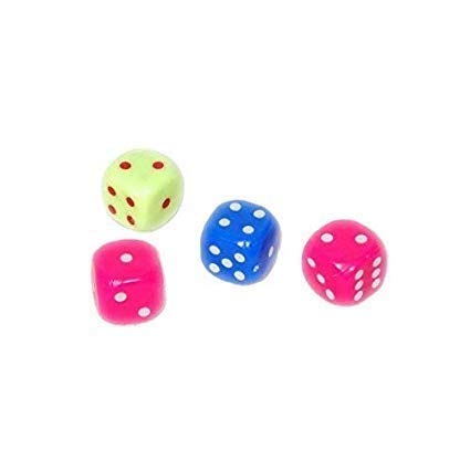 rutvi trader Plastic spot dice 2 Pieces in The Box Multi Coloured