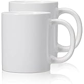 CAILIDE 20oz sublimation Blank large Mugs and Big handle set of 2 Professional Grade Mugs White Coated Ceramic Cup for Coffee