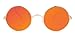 Hippie Retro Vintage John Lennon Glasses, Round Circle Sunglasses for women men Metal Frame Shades Eyewear Gold Frame Orange Lens