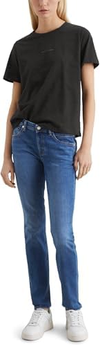 Marc OߴPolo Denim Mujer Camiseta de algodón orgánico Regular fit, Negro (Black), XS