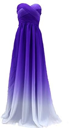 HTYS 2016 Gradient Color Prom Evening Gown Beaded Bridesmaid Dress HY070