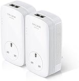 TP-Link TL-PA9020P KIT 2000 Mbps 2-Port Gigabit Passthrough Powerline Starter Kit, Plug & Play, 2 &times; 2 MIMO with Beamforming, UK Plug