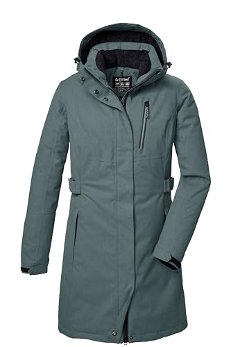 killtec Mujer Parka/parka funcional con capucha con cremallera KOW 303 WMN PRK, blaugrau, 36, 41815-000