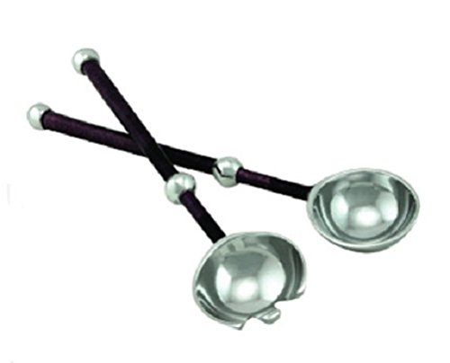 Mazali Stylish Long Handle Salad Server Set, Purple