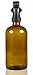 16oz NatureO Amber Empty Glass Spray Bottle – Essential Oil Bottles for Aromatherapy, Cleaning and EO mixtures - Trigger Sprayer w/ Mist and Stream Nozzle Settings – Design Package – Cute LABEL