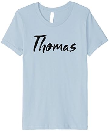Kids Thomas Name T-Shirt | Proud Man Hero Tee 12 Baby Blue
