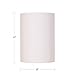 White Cotton Drum Cylinder Shade 8x8x11 (Spider)