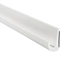 Trim-Lok Drip Rail, White - 1/2" Height, 25' Length - PVC Plastic Rain Gutter for Cars, Vans, and RVs, Easy to Install Flexible Drip Rail Molding to Control Water Runoff, Durable 3M Tape Included