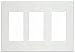 Leviton 80311-SW 6 Pack 3-Gang Decora Plus Screwless Snap-On Wallplate, White