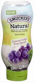 SMUCKER’S NATURAL CONCORD GRAPE SQUEEZE BOTTLE FRUIT SPREAD...