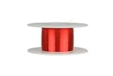 TEMCo 40 AWG Copper Magnet Wire - 2 oz 3990.25 ft 155°C Magnetic Coil Red
