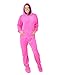 Footed Pajamas Perfect Pink Adult Hoodie Chenille