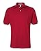 Jerzees mens 5.6 oz. 50/50 Jersey Polo with SpotShield(437)-TRUE RED-XL