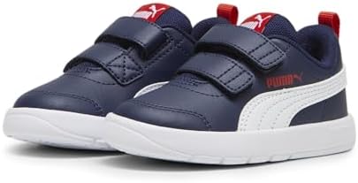 Unisex Kids COURTFLEX V3 V Inf Sneaker, PUMA Navy-PUMA White-PUMA Red, 27 EU