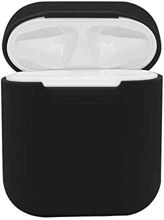 AirPods Case Protective, FanTEK Silicone Shock Proof Cover and Skin for Apple AirPods Charging Case (Black)