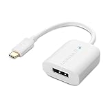 Cable Matters USB-C to DisplayPort Adapter Supporting 4K 60Hz in White (Thunderbolt 3 Port Compatible) for 2016/2017 Macbook Pro, Dell XPS 13/15, Lenovo Yoga 910, Surface Book 2 and More