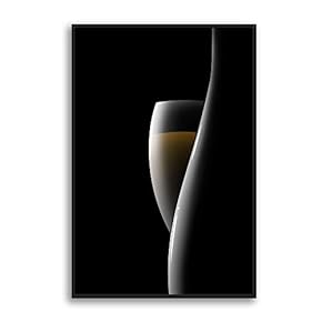 Framed Wine Glass Home Artwork for Living Room Bedroom