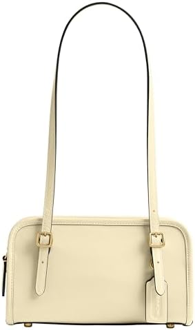 COACH Women's Glovetanned Leather Large Kisslock Frame Bag, Black