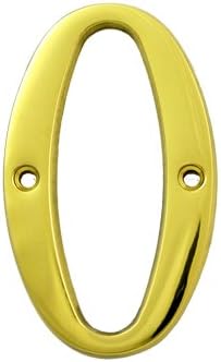 Bolton Hardware Letter 3 Inch Solid Brass Bright Brass Finish House Letter Raised 3/16", Letter O