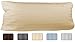 AMERICAN PILLOWCASE Egyptian Cotton Luxury Striped 540 Thread Count Body Pillow Cover, 21 x 60 Inch, Striped Ivory
