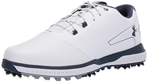 Under Armour Men's Fade RST II Golf Shoe, White (100)/Steel, 7 M US