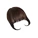 Clip in Hair Bangs Human Hair Bangs Fringe Clip in Hair Extensions One Piece Dark Brown