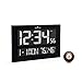 MARATHON CL030059 “The Reverse Clock” From the Marathon Designer Collection. Jumbo Atomic Wall Clock with Date, Indoor Temperature and Humidity. (Black)