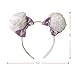 Luv Her LOL Girls 3-Piece Assorted Headband Bundle Set - White Poms, Flowers, Rhinestone Tiara