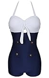 Swimsuit, Abary Women One Piece Boy-Shorts Halter Vintage Bathing Suit