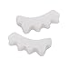 Toe separators and straighteners by APASIN, Bunion Pain Relief, Foot Spacers and Correctors use for Sports Activities, Yoga Practice & Running (2 Pairs - White)