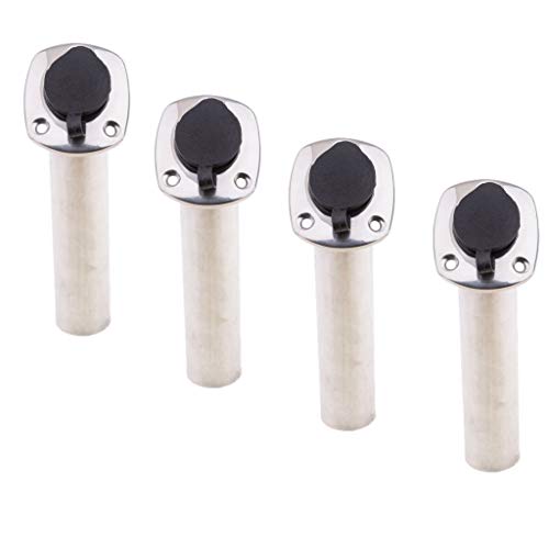 B Blesiya Boot Flush Mount Fischerboot Rutenhalter Angelrute Halterung mit Kappenabdeckung Angelgerät