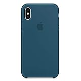 iPhone X Silicone Case, Liquid Silicone Gel Rubber Shockproof Case and Ultra Soft Microfiber Cloth Lining Cushion for Apple iPhone X/10 (Cosmo Blue)
